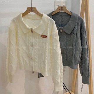 Áo len polo crotop vặn thừng may tag NARIELE form vừa