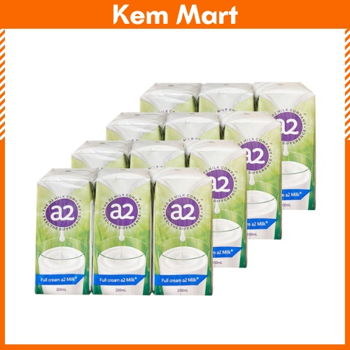 Sữa tươi a2 tiệt trùng Full Cream 200ml của Úc