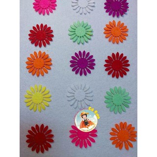 Set 30 hoa vải nỉ 4cm trang trí mầm non,thiệp