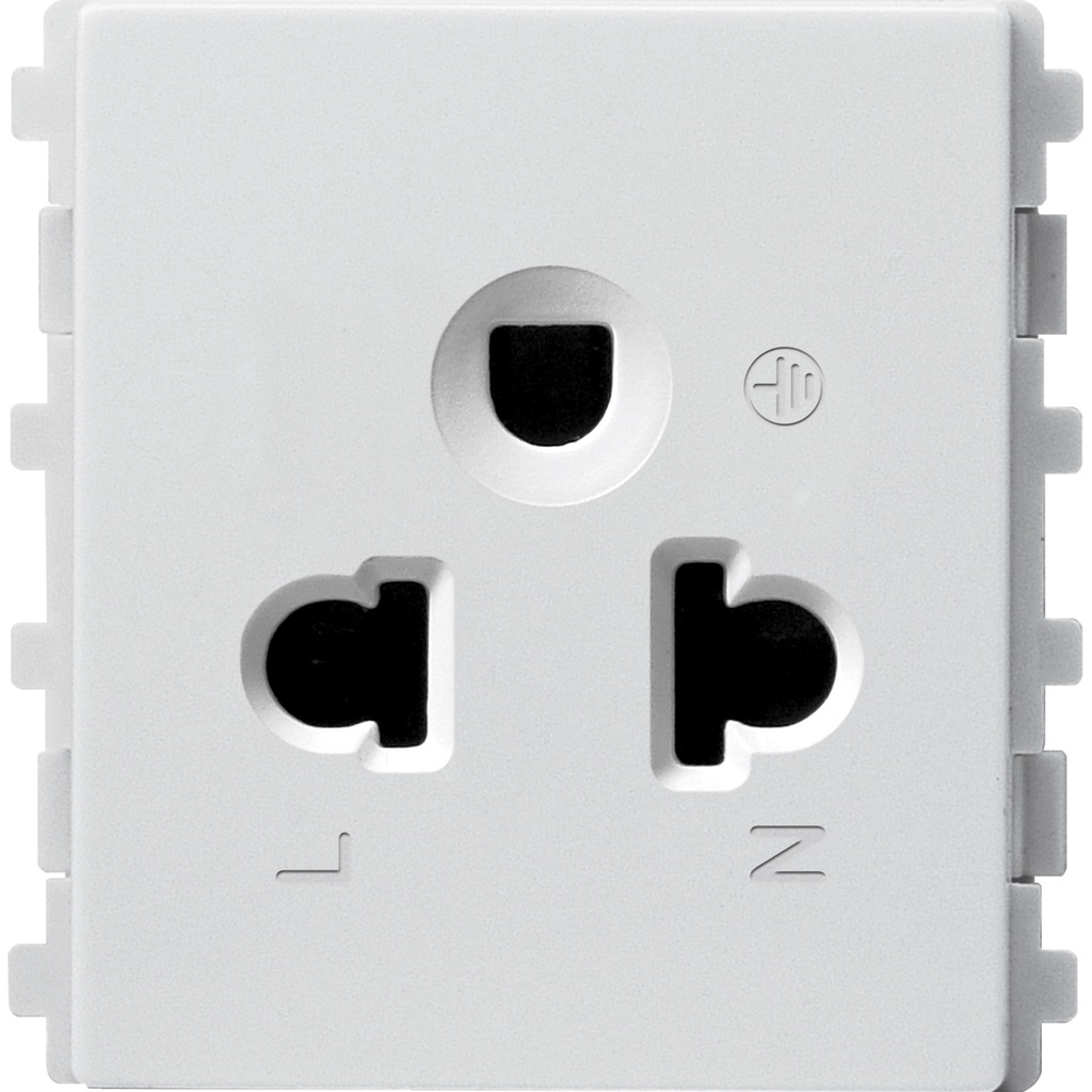 Ổ cắm đơn dòng ZenceloA Schneider 84426MUES_WE_G19 - 3 chấu - 16A - size 2S - màu trắng