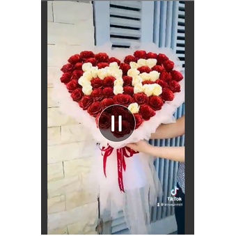 Bó hoa sáp nhũ chữ mẹ 99 bông xinh xắn, quà tặng mẹ ý nghĩa/shop hoa Gà Handmde. hoa sáp tp vinh