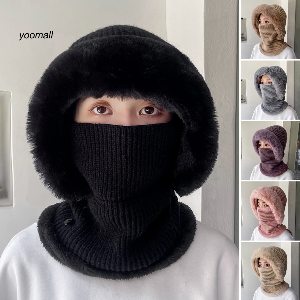 / Yo / Mũ Beanie Mềm Mại Giữ Ấm Mùa Thu Đông Có Thể Giặt Rửa Cho Nữ