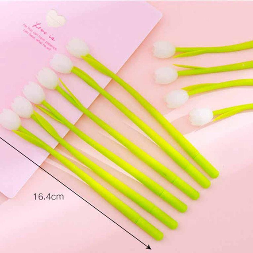 Bút Mực Gel Bằng Nhựa Nhiều Màu Sắc Tiện Dụng Cho Văn Phòng / Trẻ Em|Bút Trung Tính Hình Hoa Tulip Nhiều Màu Sắc