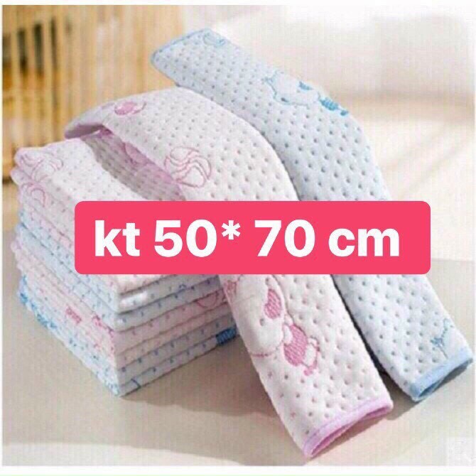 Tấm Lót Chống Thấm Hình Gấu 4 Lớp, Lót Sơ Sinh Cao Cấp Êm Ái Cho Bé