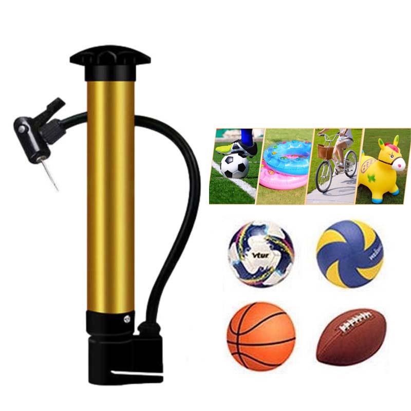 Bơm bóng mini cầm tay, bơm tay, bơm cột khí chống sốc bọc hàng thân kim loại chắc chắn