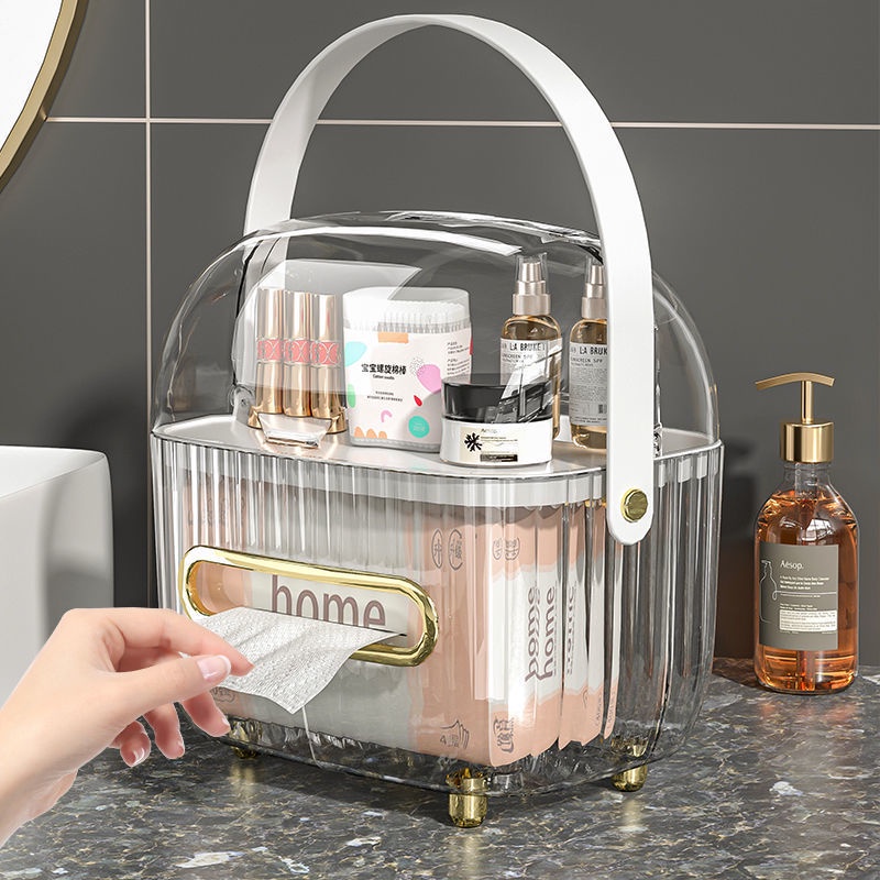 Hộp Đựng Khăn Giấy / Điều Khiển Từ Xa Đa Năng Có Tay Cầm Tiện Dụng