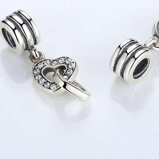 Charm tim lồng tim đính đá -Linhcharms