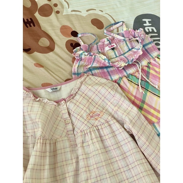 2HAND - ĐẦM DÂY MAXI ĐUÔI CÁ NHIỀU TẦNG DÁNG BABYDOLL XOÈ NHÚN NGỰC HOẠ TIẾT CARO HỒNG ĐỦ MÀU ÁNH KIM VINTAGE TIỂU THƯ