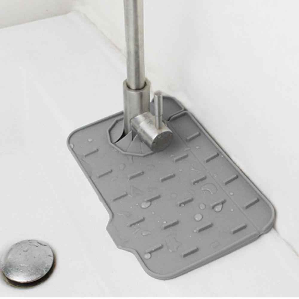 Tấm Silicone Gắn Vòi Nước Bồn Rửa Chén Chống Văng Nước Tiện Dụng