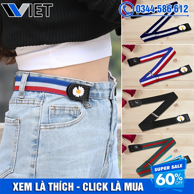 Đai Thắt Lưng Quần Nút Bấm Chun - Thun Co Giãn Phong Cách Hàn Quốc