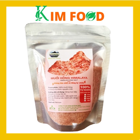 Muối Hồng Himalaya nhuyễn mịn để nấu ăn [500gr] Nhiều Dưỡng Chất Có Lợi Sức Khoẻ Dạng Đóng Túi Zip