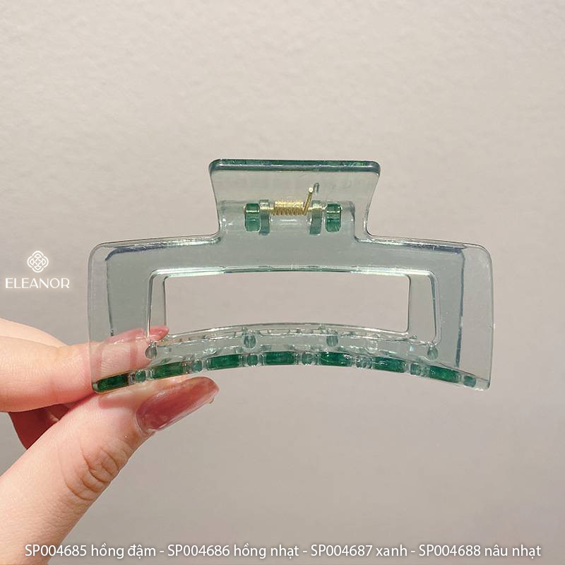 Kẹp tóc nữ Eleanor Accessories hình chữ nhật trong suốt phụ kiện tóc 4685