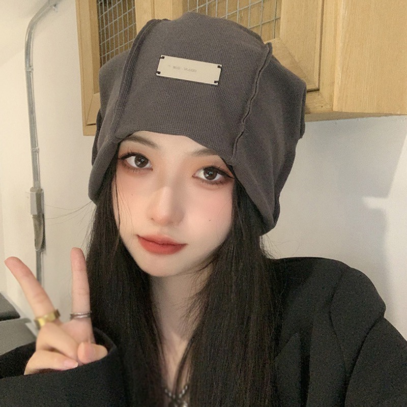 Mũ Dệt Kim Màu Trơn Phong Cách Thời Trang Đường Phố Hàn Quốc