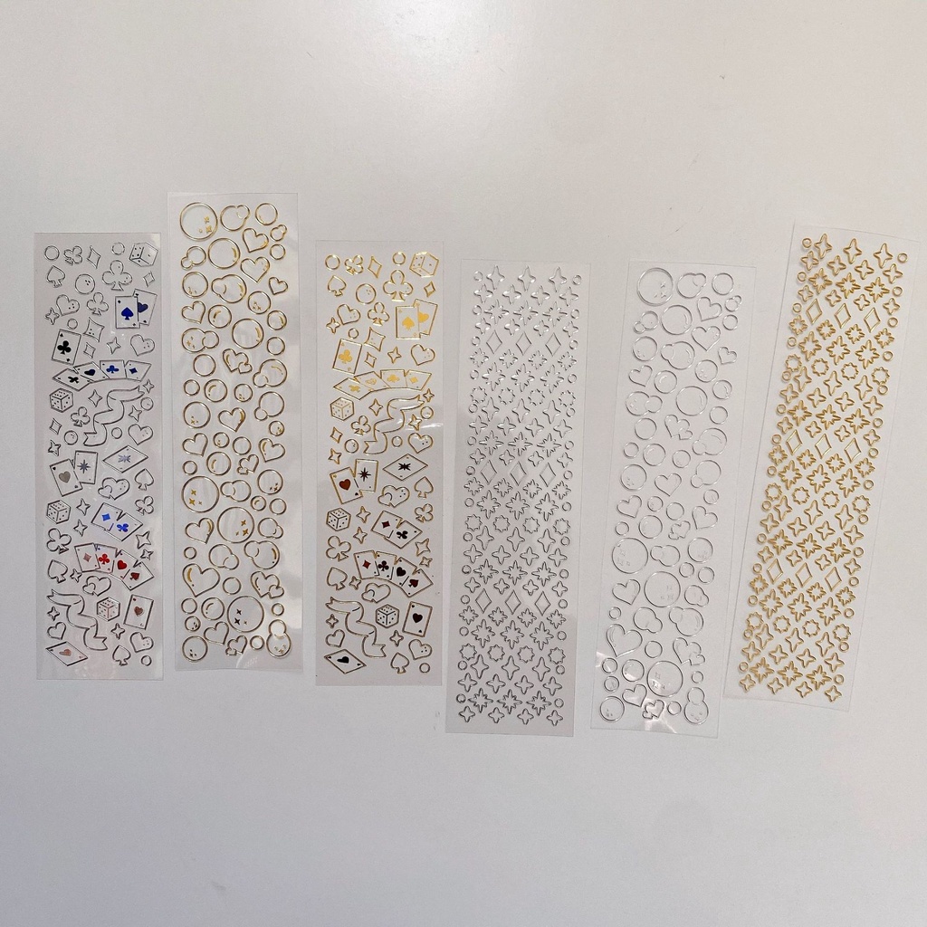 miếng dán sticker trang trí toploader, sổ, thiệp Loại trong