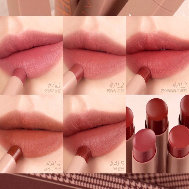 Son thỏi lì nhẹ môi, chuẩn màu Merzy Academia Cotton Lipstick