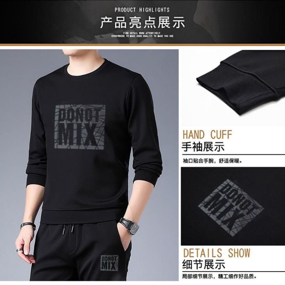 Bộ Đồ Thể Thao Fleecebaju lelaki murahTwo Bằng Len Lông Cừu Phiên Bản Han Mùa Thu Trẻ Trung Cho Nam