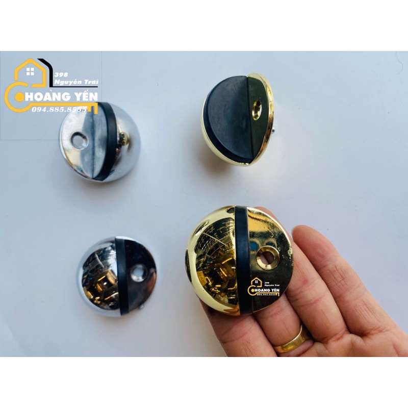 Chặn cửa bán nguyệt inox loại dày có chân trụ chắc chắn, chặn cửa chống gió va đập
