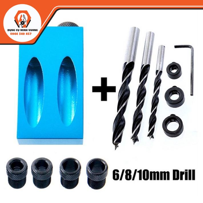 Bộ Cữ Khoan Chéo Mini - Cử Khoan Chéo Bỏ Túi Full Phụ Kiện Như Hình