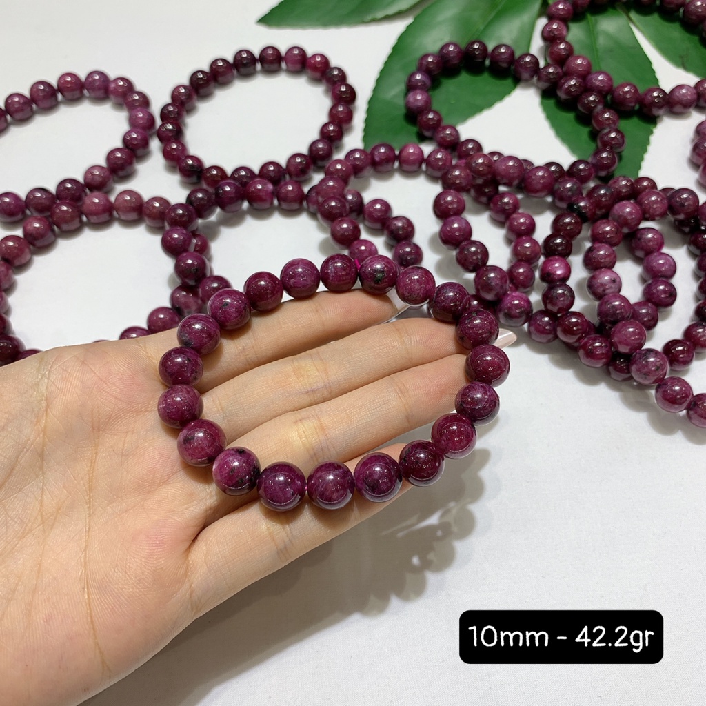 Vòng Tay Ruby Nam Phi 3A Size 7-13mm Mới Về