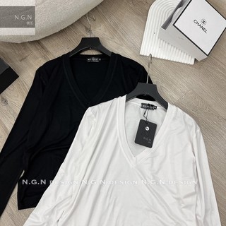 ÁO THUN CỔ TIM DÀI TAY FROM BASIC CHẤT ĐẸP MS11578