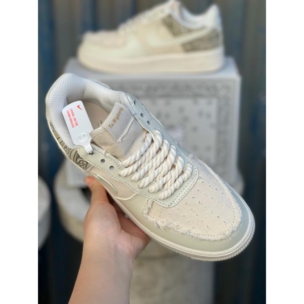 Giày thể thao nam nữ AF1 Dây Thừng, Giày Air Force 1 Dây Thừng Cao Cấp SC Phiên Bản Đặc Biệt Trend 2022 Full Box