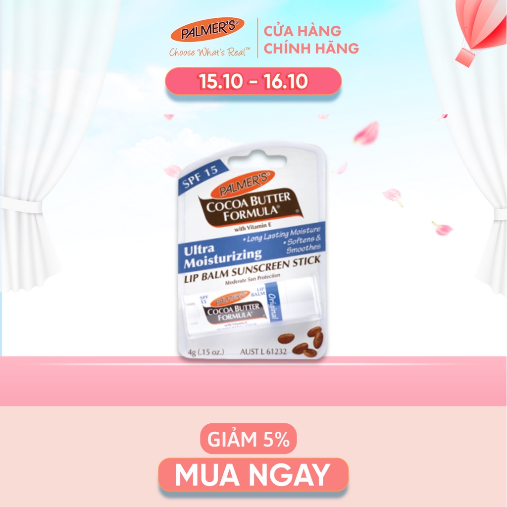 Son dưỡng môi ngăn ngừa khô, nứt nẻ SPF15 Palmer's 4g