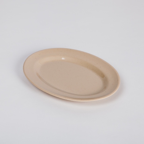 Dĩa hột xoài nhựa Melamine màu Nâu