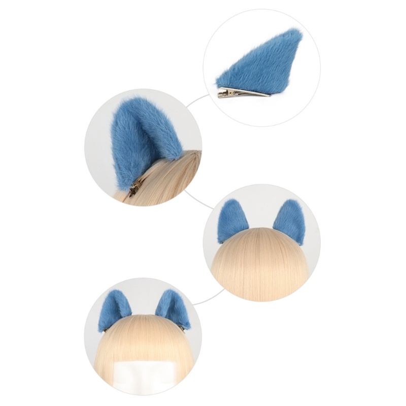 Kẹp Tóc Tai Mèo Hoạt Hình Chống Trượt