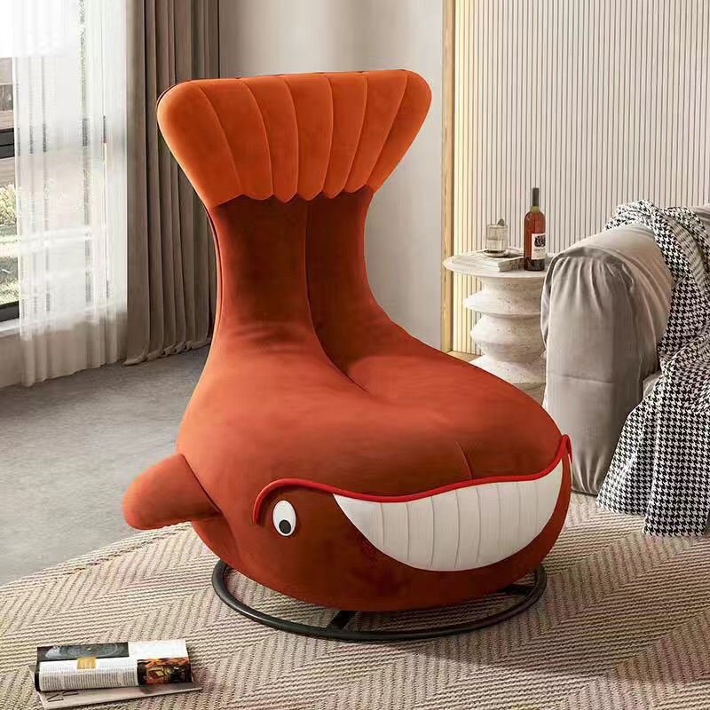 Ghế sofa hình cá voi trang trí phòng khách phong cách bắc âu