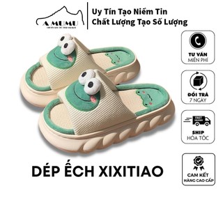 Dép ếch xanh, dép đi trong nhà cà rốt thỏ hình thú siêu sang chất liệu đế eva quai vải cotton happy_sneaker hottrend