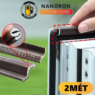 Thanh chắn khe hở cửa sổ loại màu nâu NANORON Ron nẹp chặn khe hở ngăn côn trùng chống bụi cách âm chống va đập