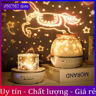 Đèn ngủ chiếu sao cổ tích, đại dương, sinh nhật xoay tự động đèn led