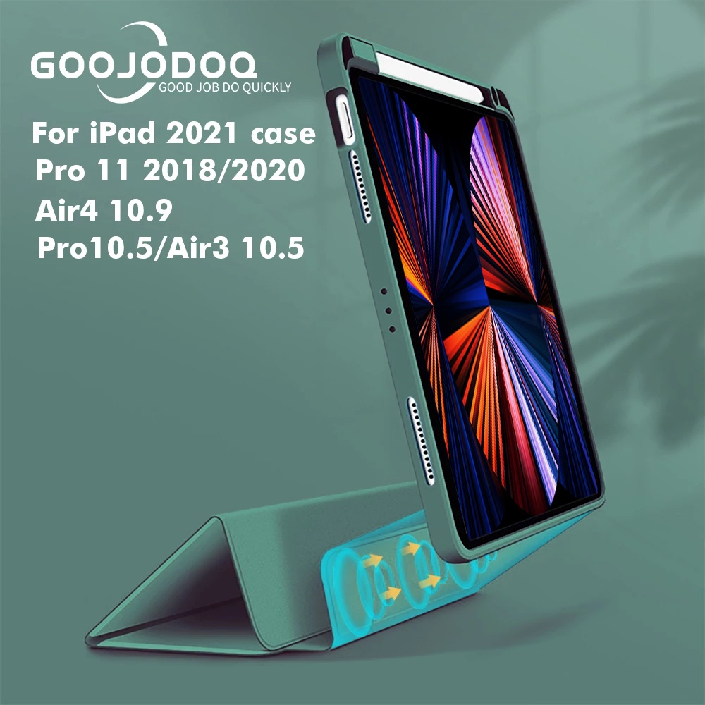 Bao da máy tính bảng GOOJODOQ phối acrylic thích hợp cho iPad mini6 9 8 7 10.2 11 inch 2020 2021 2018 Air4 10.9