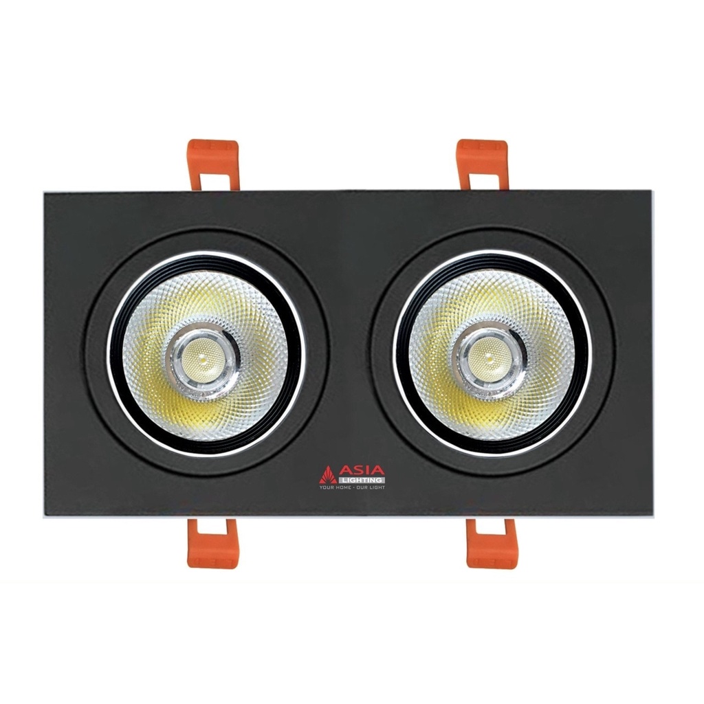 Đèn âm trần vuông mặt đen ASIA điều chỉnh góc10W,20W,30W