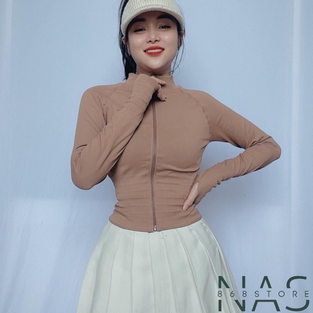 Áo Khoác Gym Nữ,Áo Khoác Quảng Châu Thun Dệt Cao Cấp Ôm Body Thể Thao Nữ MS012