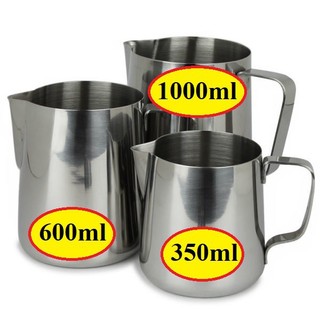 Ca đánh sữa inox có vạch chia định lượng, ca đánh sữa tạo milk foam