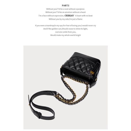 Túi CEEK.AY trần chám sz 19 full box, túi giấy 2 màu đen, trắng