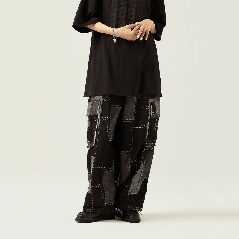 Quần Jean Dáng Rộng Thiết Kế Mới Thời Trang Mùa Thu Theo Phong Cách Nhật Bản Cho Cả Nam Và Nữ