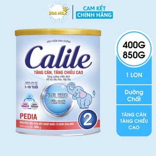 Sữa tăng cân cho trẻ calile pedia 2, hỗ trợ tiêu hóa từ cho bé từ 1-10 tuổi 850g - hoa milk