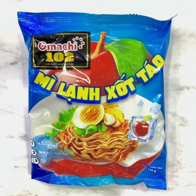 Lốc 5 gói Mì Omachi sốt táo lạnh 102 Mì Lạnh sốt táo Omachi