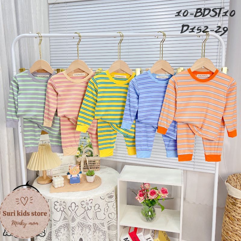 💖 Bộ minky mom (tag mới minly baby) 💖 Bộ minky mom tay dài quần dài sọc dệt visco dày dặn, mềm mịn