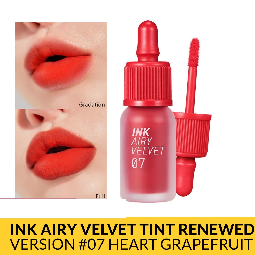 Son Peripera Ink Airy Velvet Tint 07 Heart Grape Fruit – Đỏ cam