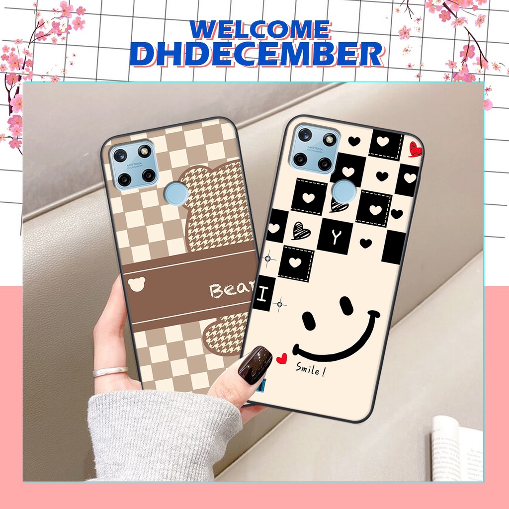Ốp lưng Realme C25Y in hình tim, kẻ vuông mẫu mới CỰC XINH