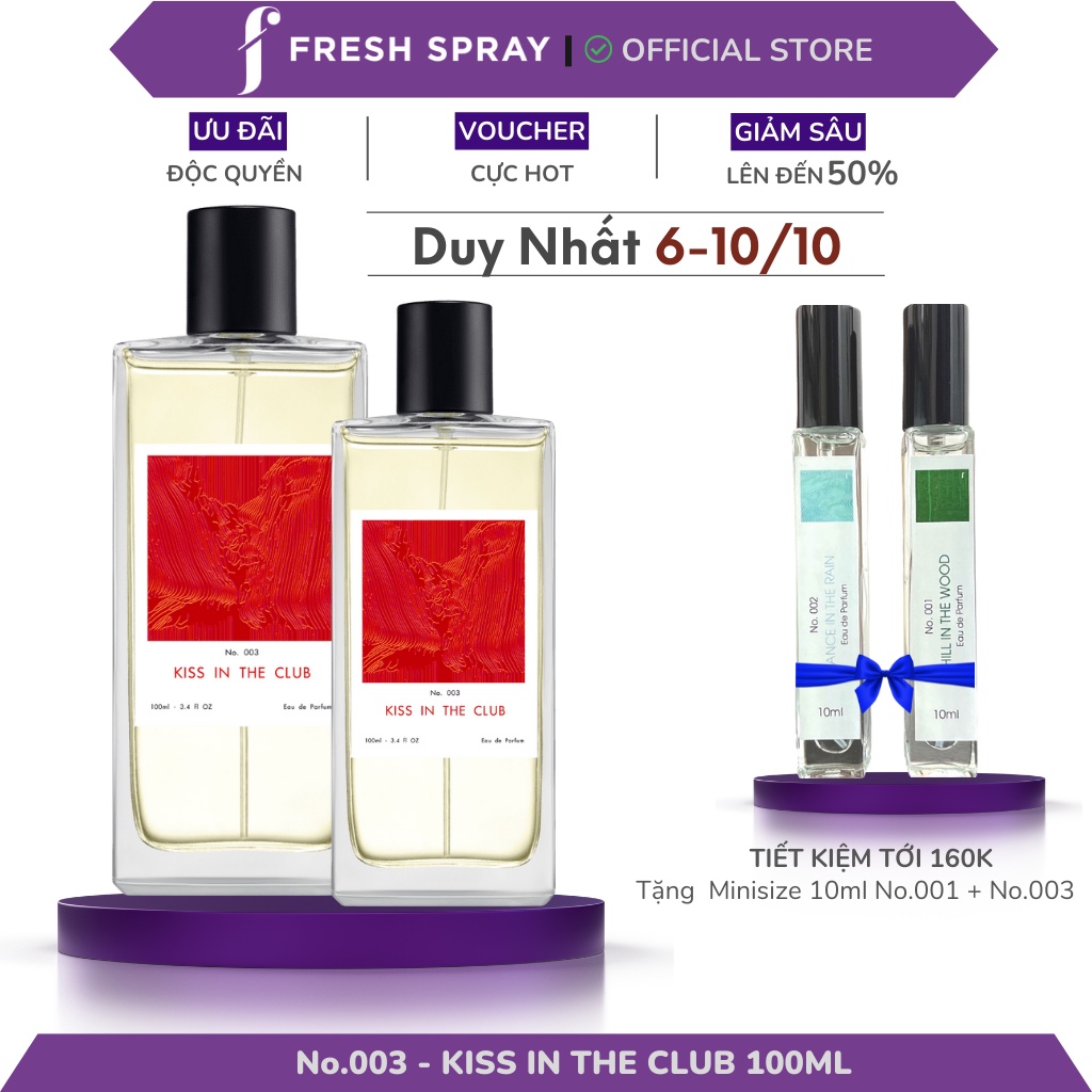 F Fresh Spray Nước hoa Kiss in the Club 100ml Eau De Parfum