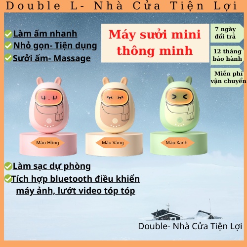 Máy sưởi ấm cầm tay mini thông minh kết nối bluetooth