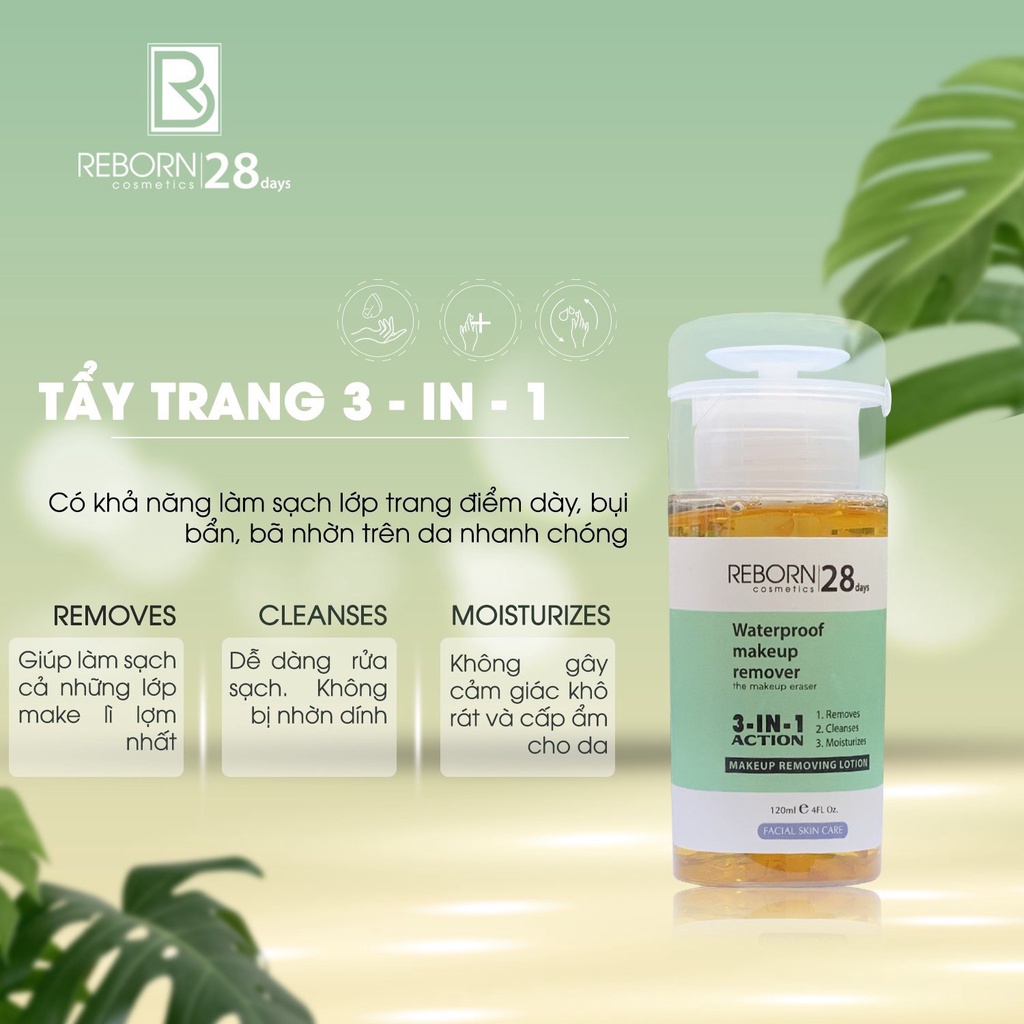 Tẩy trang hoa cúc - makeup remover REBORN 120ml