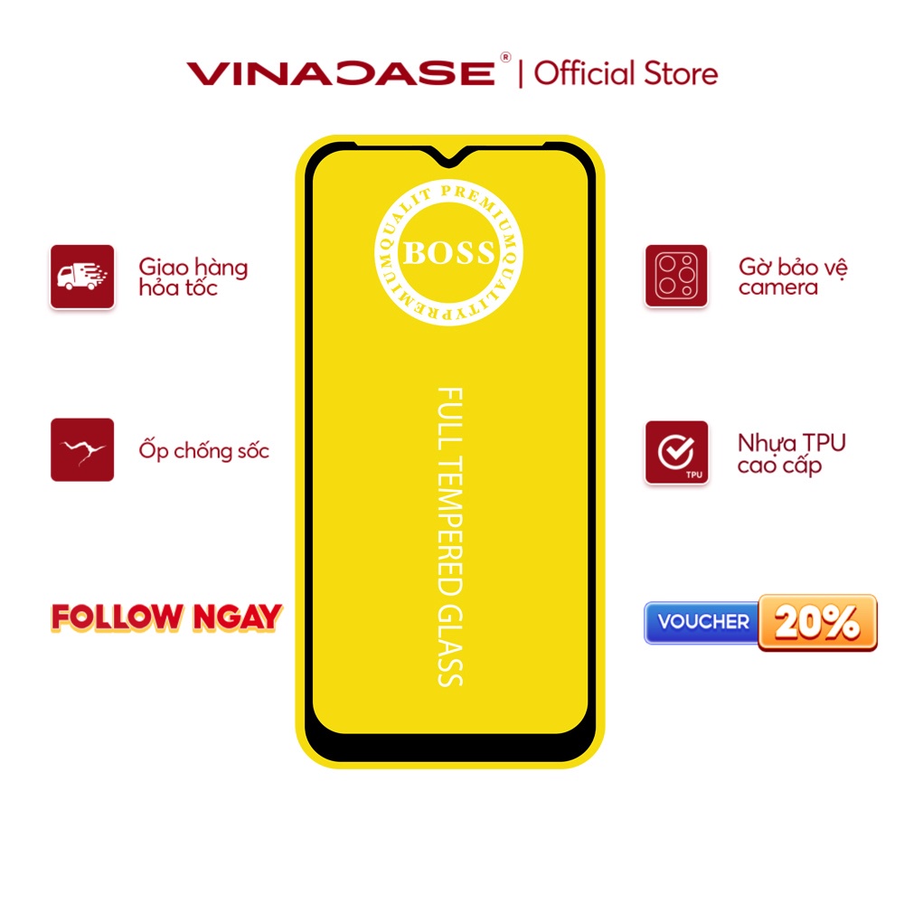 Cường lực Vina Case Xiaomi Redmi Not 7/Redmi Not 8/Redmi 9A/....Full màn hình
