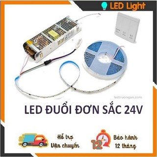Led chạy đuổi đơn sắc trang trí trần thạch cao nội thất cầu thang cuộn 10m nguồn 24v