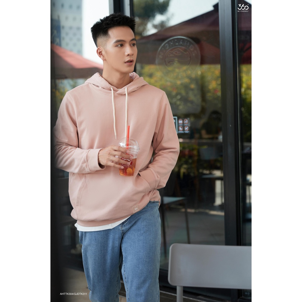 Áo hoodie nỉ da cá cao cấp thương hiệu 360 Boutique màu trơn có túi -  AHTTK304