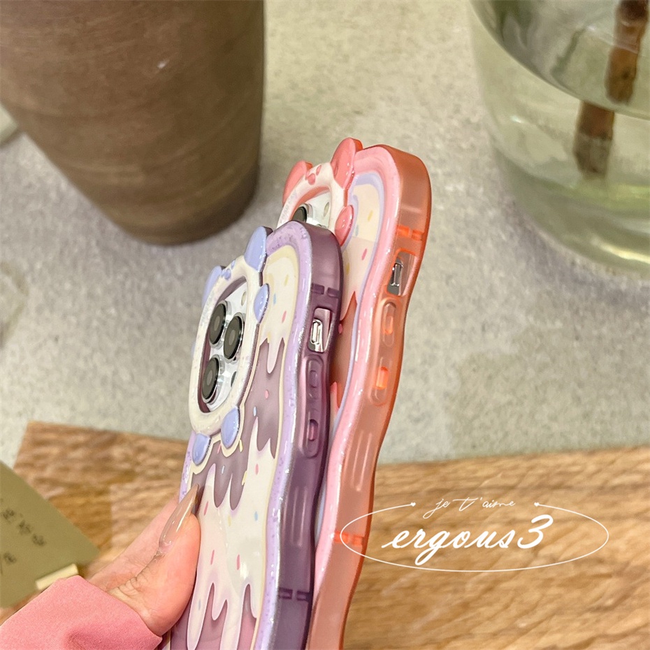 Ốp Điện Thoại Họa Tiết Cây Kem / Quái Vật Nhỏ Dễ Thương Cho iPhone 14 13 12 11 Pro Max 8 7 Plus X Xs SE2020 Xr Xs Max 6 6s Plus